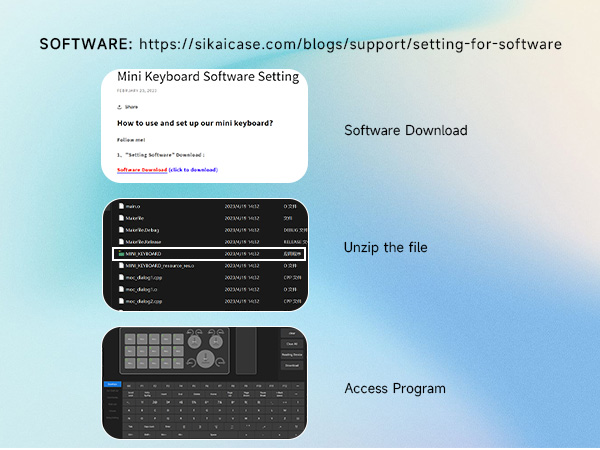 mini keyboard software settings unipp the file access program