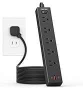HOPOW 2 Prong Power Strip, 2 to 3 Prong Outlet Adapter with Polarized Plug, 1700J Surge Protector...