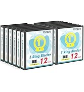 3 Ring Binder 1 Inch, PANDRI 12 Pack 1-Inch Binder Fits Letter Size 8.5'' x 11'' Paper, Versatile...