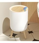 Motion Senor Bathroom Trash Can with Lid, 2.38 Gal Mini Garbage Can, Smart Automatic Touchless Op...