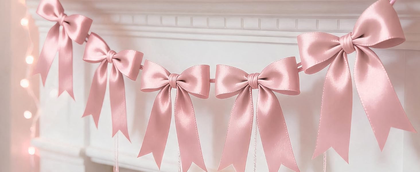 PINK BOW GARLAND