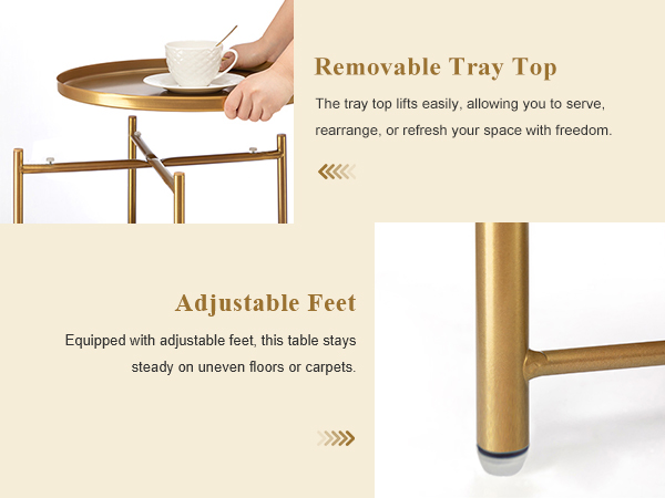 gold side table