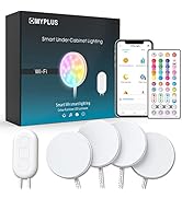 Smart Under Cabinet Lights, Ambiance Puck Lights Work with Alexa and Google Home,WiFi Controlled ...