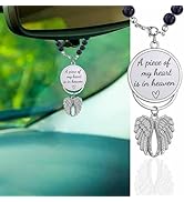 Memorial Car Charm Sympathy Gifts for Loss of Loved one, Keep Making Her Proud Ornament Hanging R...