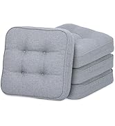 GOFORIT Chair Cushions Set of 4,Tufted Shredded Memory Foam Chair Pads, Non-Slip Seat Cushions wi...