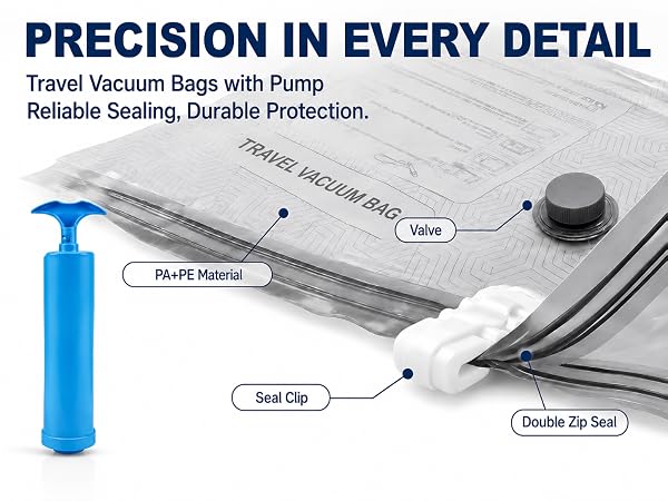 travel vacuum bags with pump