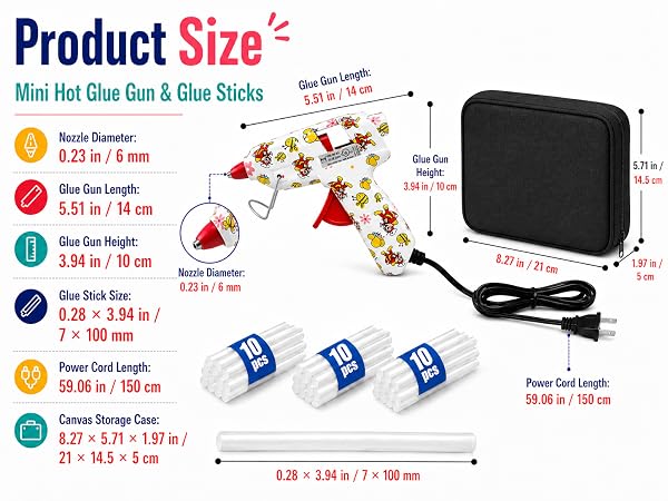Mini Hot Glue Gun &amp; Glue Sticks