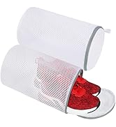 Vivifying Shoe Washing Machine Bag, 2 Pack Honeycomb Mesh Shoe Laundry Bag with Zipper for Sneake...