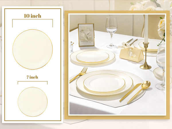 IVORY PLASTIC PLATES
