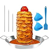 Al Pastor Skewer for Grill, Big Size Stainless Steel Vertical Skewer, Brazilian Vertical Spit Sta...