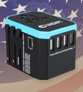 Unidapt Universal Travel Adapter, European Travel Plug Adapter - International Power Adapter Worl...