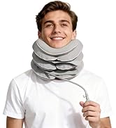 Neck Stretcher with Neck Brace,Inflatable Cervical Traction Neck Device,Neck Relief Tool,Adjustab...