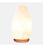 Himalayan Glow White Salt Crystal Lamp, Hand Curved Night Light 5-7 LBS