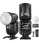 NEEWER Z2-N 2.4G TTL Round Head Flash Speedlite Compatible with Nikon Cameras, 76Ws 1/8000s HSS w...