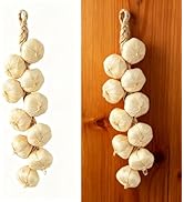 FuyoSegen Artificial Garlic String, 1 Pack Lifelike Fake Garlic String for Farmhouse Kitchen Wall...