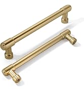 khtumeware 10-Pack 5 Inch(128mm) Champagne Bronze Cabinet Handles Warm Brass Cabinet Pulls Gold K...