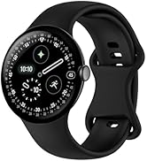 Eiavike Band Compatible with Google Pixel Watch 1/2/3/4, Soft Silicone Sport Replacement Straps B...