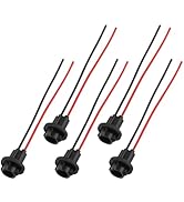 Stacool 5PCS 194 Bulb Socket with Wire Pigtail,T10 Socket for 158,161,168,175,194 Light Bulbs,Uni...