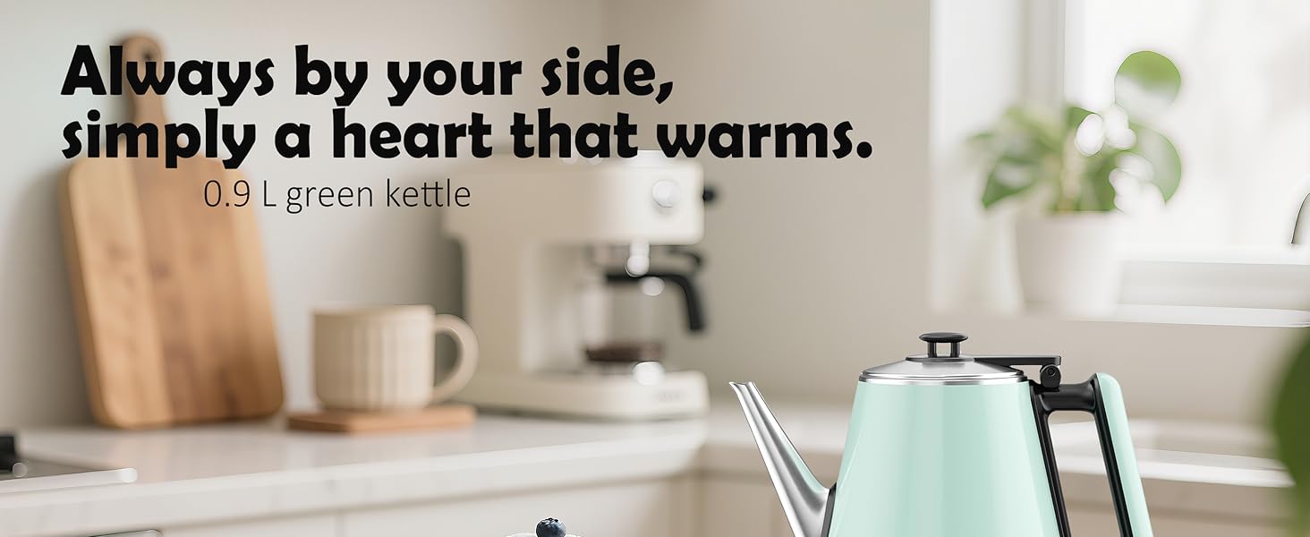 0.9L green kettle