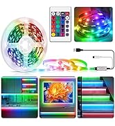 LXLQZXW LED Strip Lights for TV, 5M/16.4ft LED Lights Strip for 32-85in TV LED Backlight, USB Pow...