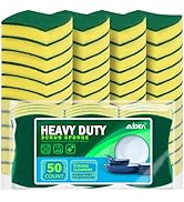 AIDEA Sponges Kitchen, 50 Pack Heavy Duty Dish Sponge, Cleaning Dish Scrubber Sponge for Home and...