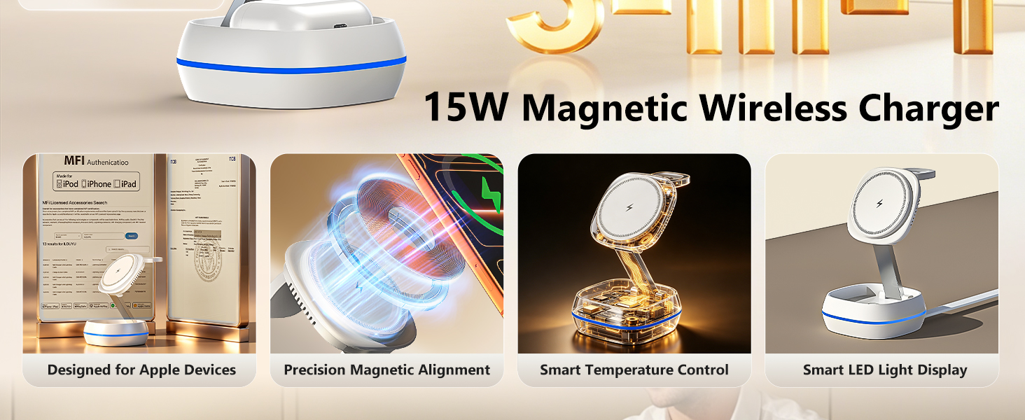 15W Magnetic Wireless Charger