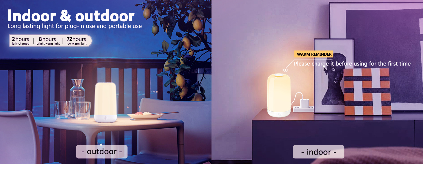 small bedside table touch lamp
