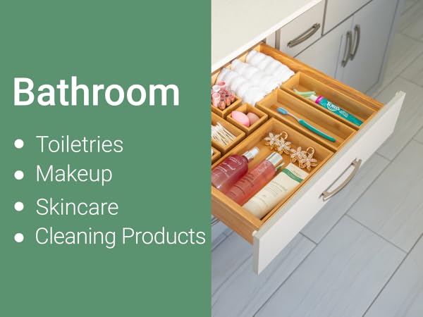 bamboo drawer organizers