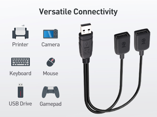 USB 2.0 A Male to Female USB Splitter