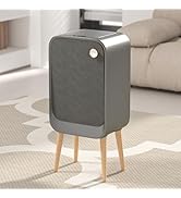 ELPHECO Stainless Steel Kitchen Trash Can 5.5 Gallon Brushed Stainless Steel Motion Sensor Trash ...