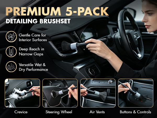 DETAILING BRUSHSET PREMIUM 5-PACK