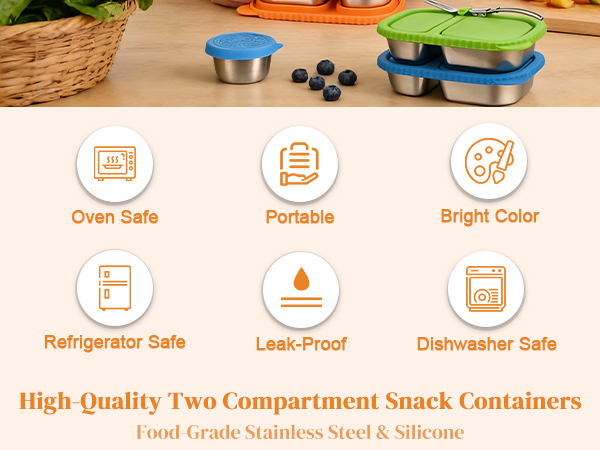 Stainless Steel Snack Containers