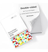 Double-sided Thermal Paper A4, Duplex Printing Paper, Multipurpose Office Paper 100 sheets, White...