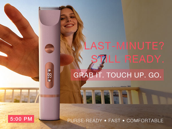 Bikini Trimmer for Women Dual Heads,Gentle Electric Razor Bikini Line,Underarms,Legs,Facial USB-C