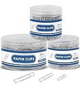 1800 Paper Clips Assorted Sizes Large, Medium and Small, Durable and Rustproof, Paperclips for Of...
