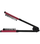 Diane Ceramic Straightening Brush with Nylon Bristles for Smoothing and Styling Thick Coarse Hair...