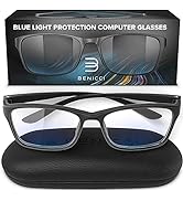 Stylish Blue Light Blocking Glasses for Women or Men - Ease Computer and Digital Eye Strain, Dry ...