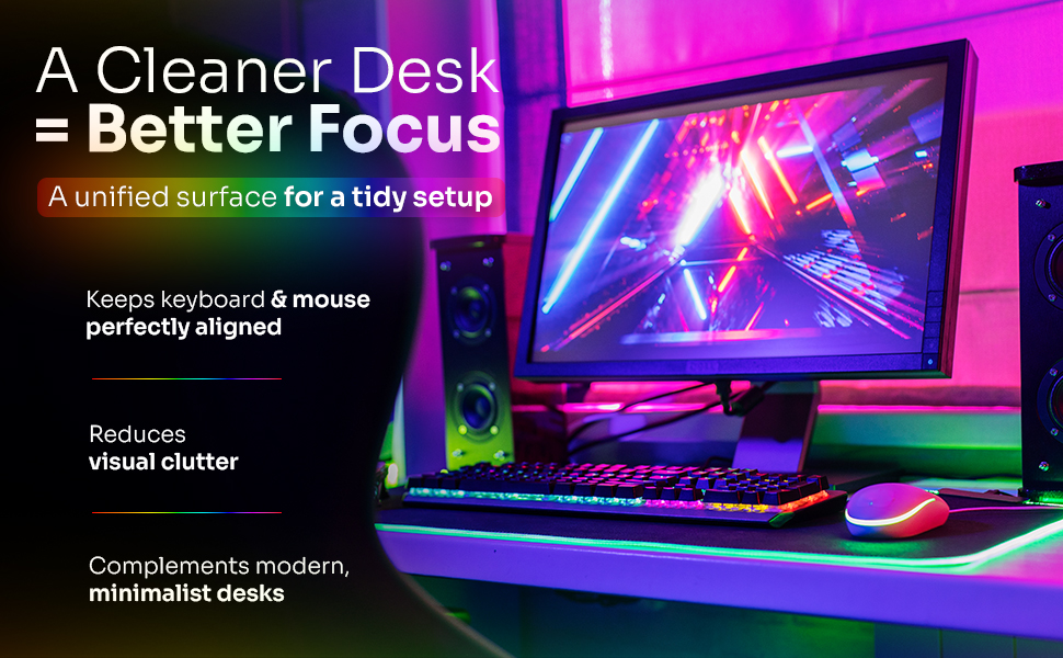 RGB Mouse Pad for gamers, office and studio