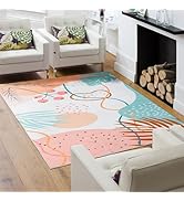 Domitapis Area Rug 5×7, Large Vintage Boho Rug,Ultra-Soft Low Pile, Washable, Non Slip,Stain Resi...