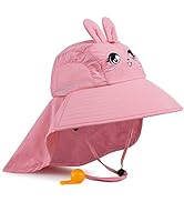 Kids Sun Hat UPF 50+ Boy Girl Protection Hat Wide Brim Beach Hats with Mesh and Adjustable Chin S...