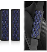 wedfish 2PCS Car Seat Belt Cover Pads,Leather Seatbelt Covers Protect Shoulder and Neck Car Acces...