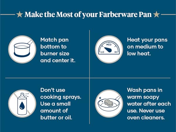 Make the most of your Farberware pan with these use &amp;amp; care tips.