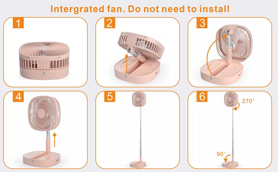 The all-in-one fan does not require installation