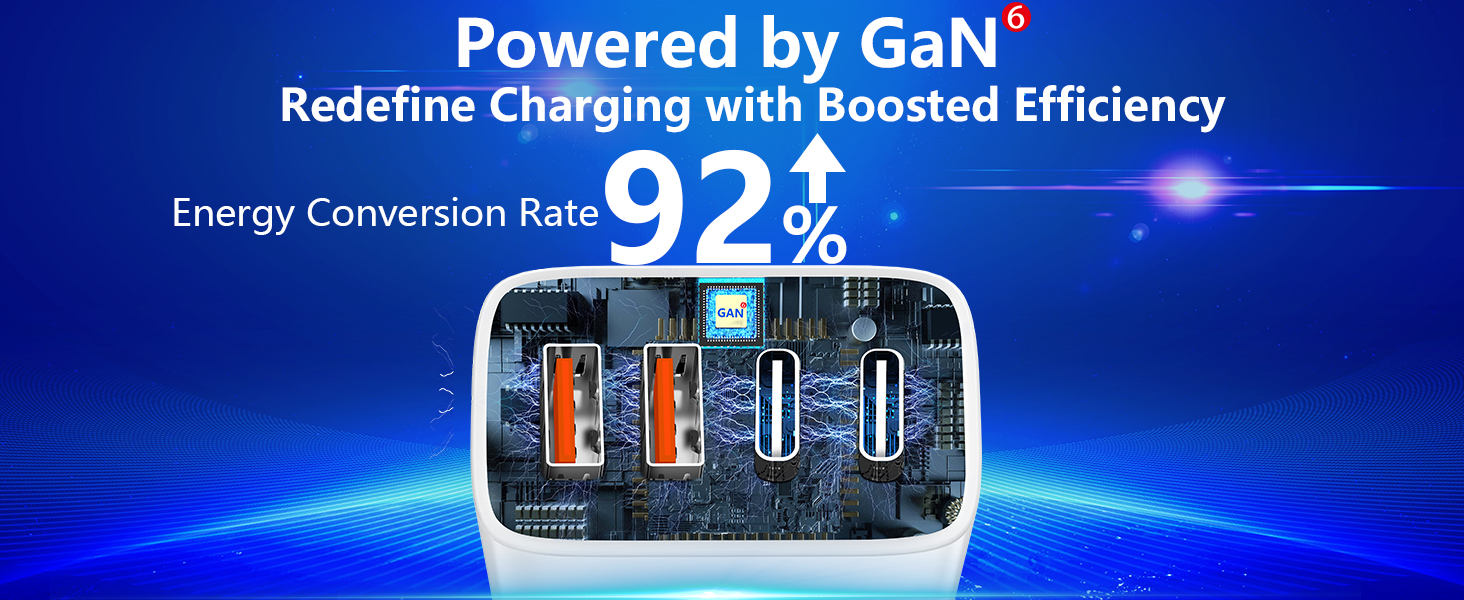60W USB C European Plug Adapter 4-Port USB C Wall Charger European Charger US to Europe Adapter