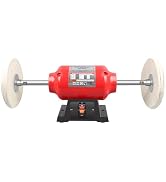 BLACKCUBE Bench Buffer Polisher Motor with 8 Inch Dual Buffering Wheels, Benchtop Polishing Machi...