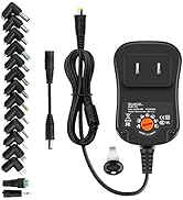 Arkare Universal Power Adapter Adjustable 12W AC/ DC Power Supply AC 100-240V to DC 3-12V 3V 4.5V...
