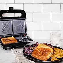 Uncanny Brands Peanuts Grilled Cheese Maker - Make Snoop and Woodstock Sandwiches
