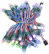 ALITOVE WS2811 12mm Diffused Digital RGB LED Pixel Light Individually Addressable Round LED Pixel...