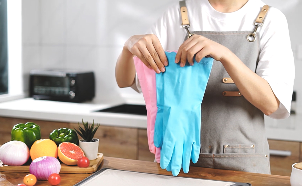 cleaning gloves