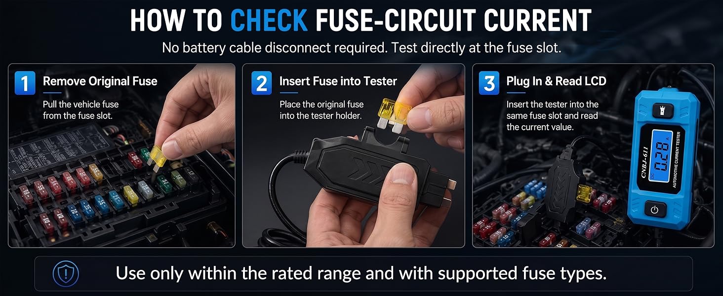 parasitic draw fuse tester